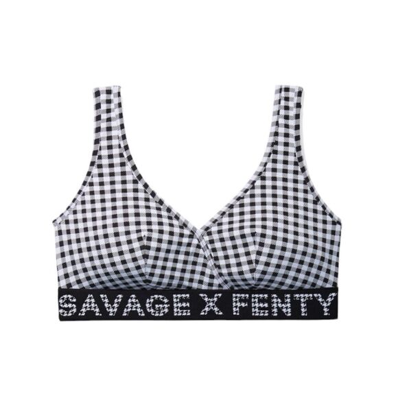 Savage X Fenty Gingham Check'D Out Forever Savage Bralette Size 1X As Is - Picture 5 of 16